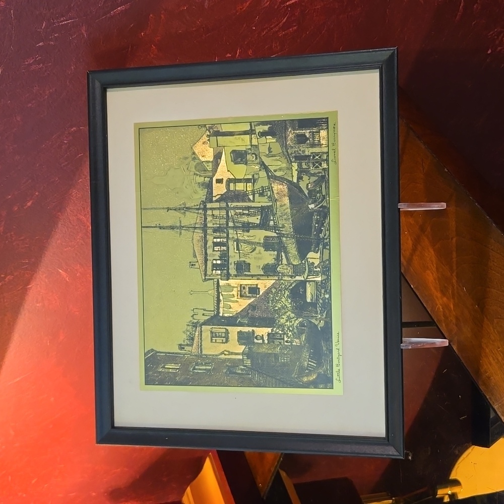Lionel Barrymore "Little Boatyard Venice" Foil Etching - 3 of 4